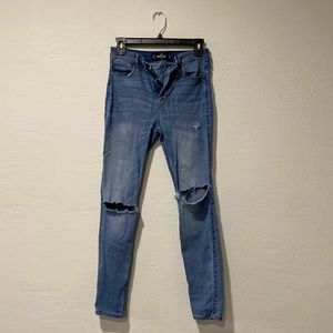 High rise super skinny ripped, Hollister jeans size 5S